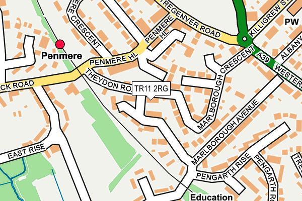 TR11 2RG map - OS OpenMap – Local (Ordnance Survey)