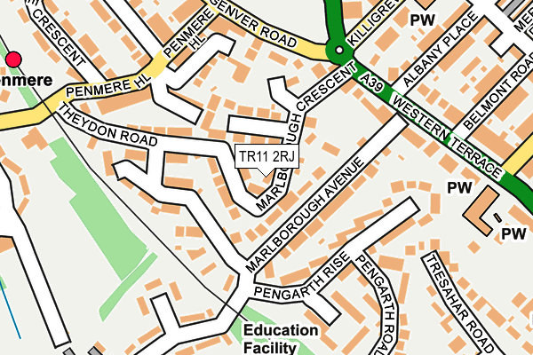 TR11 2RJ map - OS OpenMap – Local (Ordnance Survey)