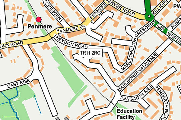 TR11 2RQ map - OS OpenMap – Local (Ordnance Survey)