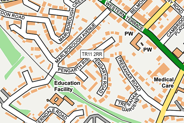 TR11 2RR map - OS OpenMap – Local (Ordnance Survey)
