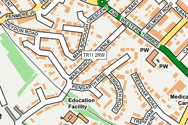 TR11 2RW map - OS OpenMap – Local (Ordnance Survey)