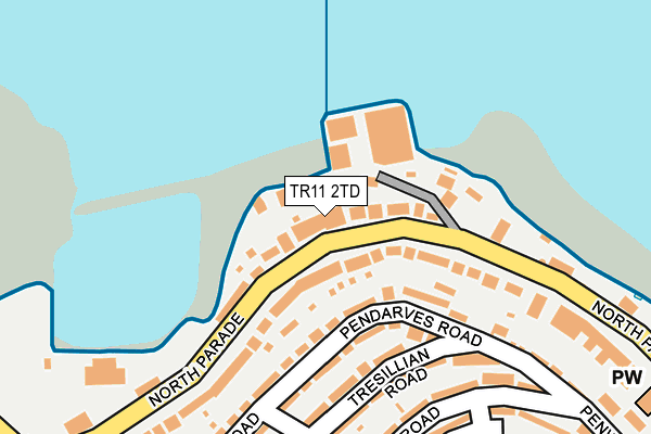 TR11 2TD map - OS OpenMap – Local (Ordnance Survey)