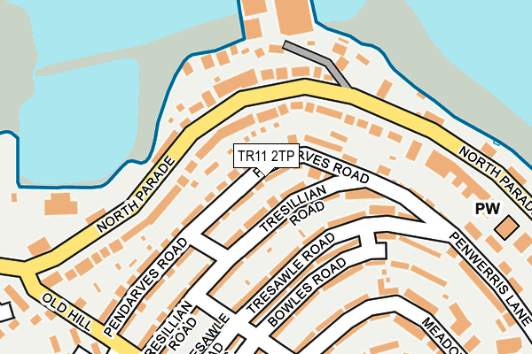TR11 2TP map - OS OpenMap – Local (Ordnance Survey)
