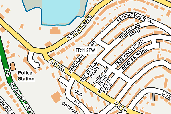 TR11 2TW map - OS OpenMap – Local (Ordnance Survey)
