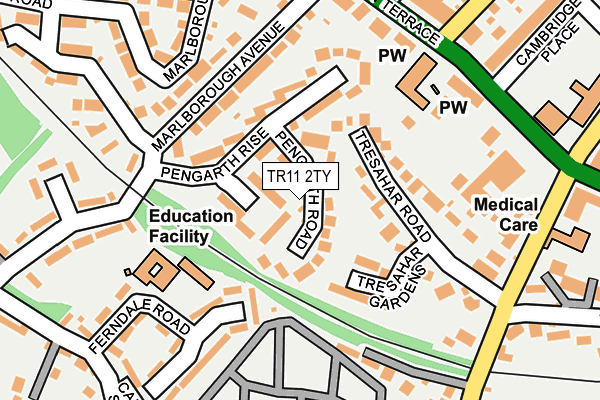 TR11 2TY map - OS OpenMap – Local (Ordnance Survey)
