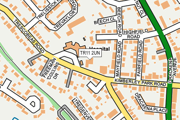 TR11 2UN map - OS OpenMap – Local (Ordnance Survey)