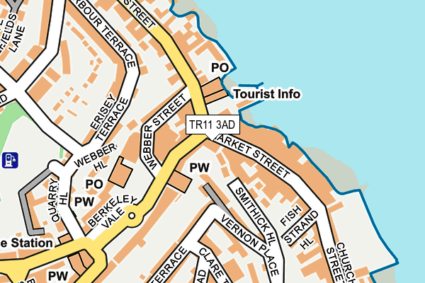 TR11 3AD map - OS OpenMap – Local (Ordnance Survey)