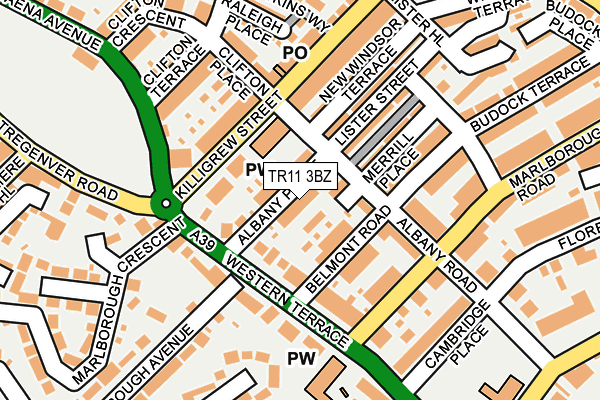 TR11 3BZ map - OS OpenMap – Local (Ordnance Survey)