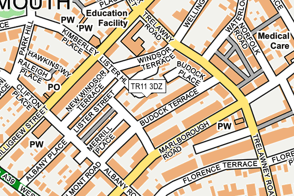 TR11 3DZ map - OS OpenMap – Local (Ordnance Survey)