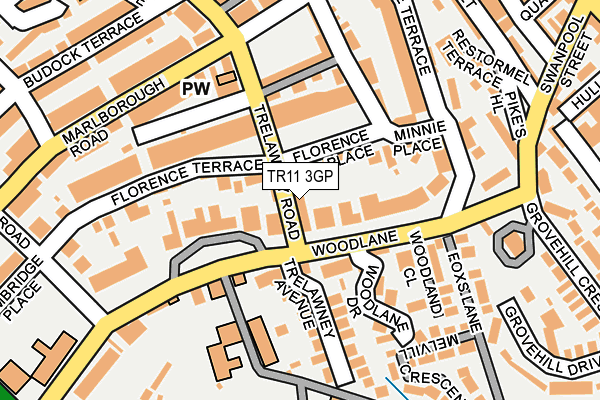 TR11 3GP map - OS OpenMap – Local (Ordnance Survey)