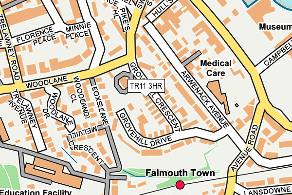 TR11 3HR map - OS OpenMap – Local (Ordnance Survey)