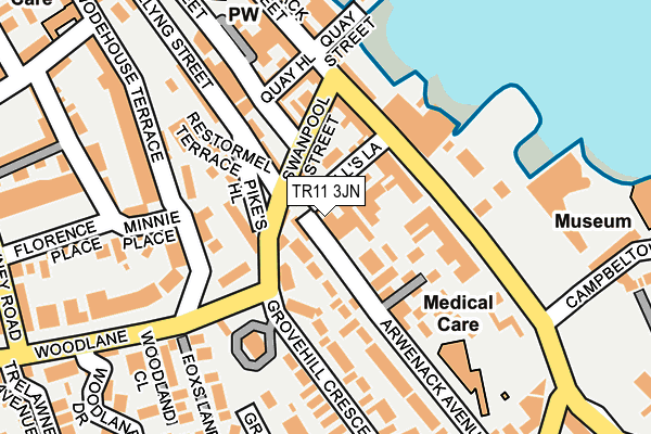 TR11 3JN map - OS OpenMap – Local (Ordnance Survey)