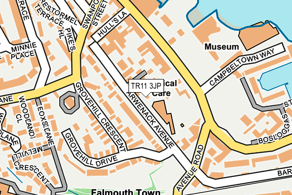 TR11 3JP map - OS OpenMap – Local (Ordnance Survey)