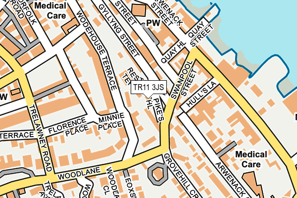 TR11 3JS map - OS OpenMap – Local (Ordnance Survey)