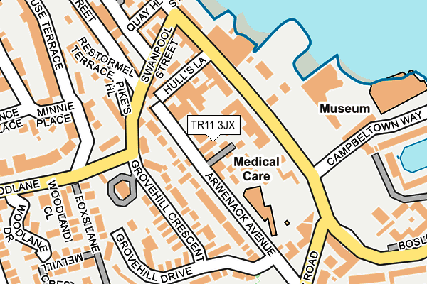 TR11 3JX map - OS OpenMap – Local (Ordnance Survey)
