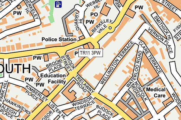 TR11 3PW map - OS OpenMap – Local (Ordnance Survey)