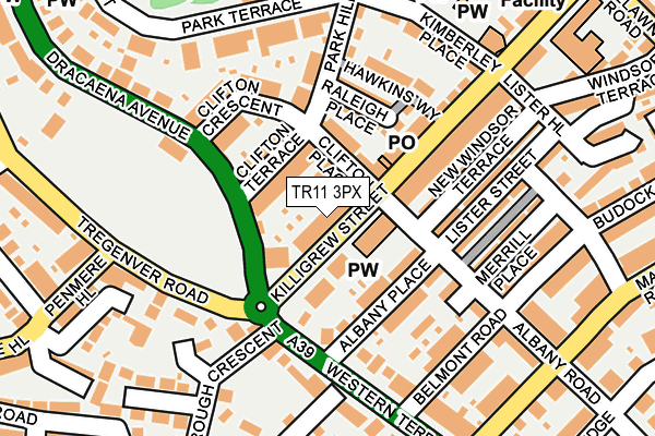 TR11 3PX map - OS OpenMap – Local (Ordnance Survey)