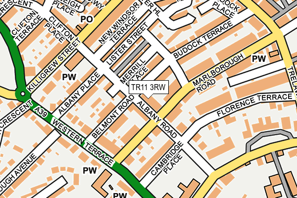 TR11 3RW map - OS OpenMap – Local (Ordnance Survey)