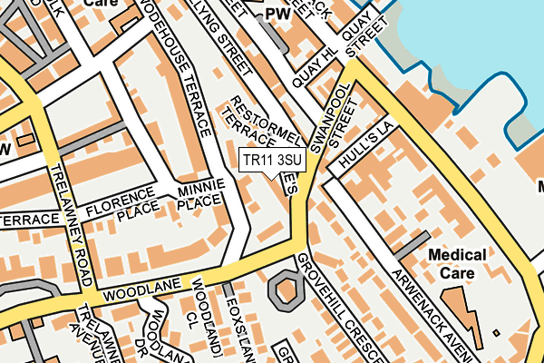 TR11 3SU map - OS OpenMap – Local (Ordnance Survey)