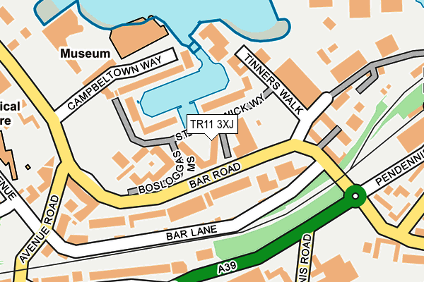 TR11 3XJ map - OS OpenMap – Local (Ordnance Survey)