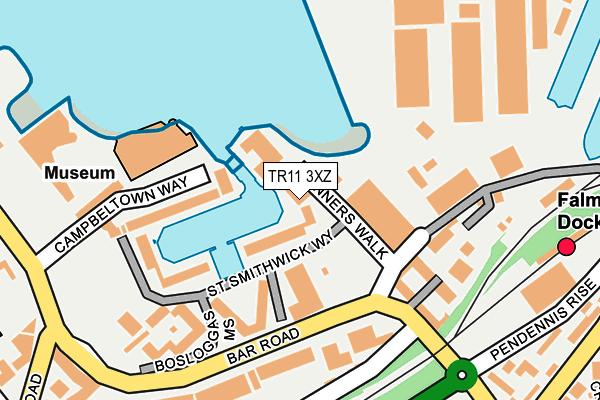 TR11 3XZ map - OS OpenMap – Local (Ordnance Survey)