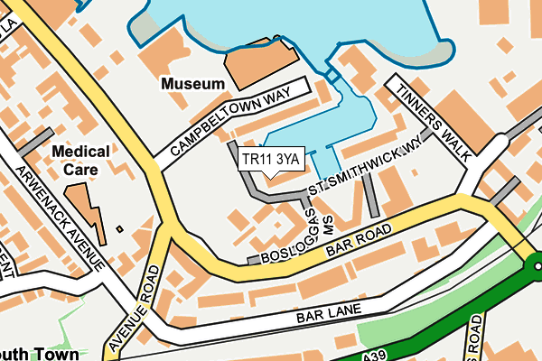 TR11 3YA map - OS OpenMap – Local (Ordnance Survey)