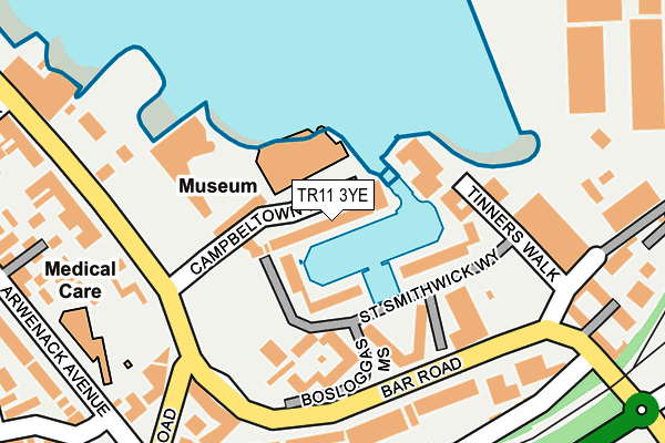 TR11 3YE map - OS OpenMap – Local (Ordnance Survey)