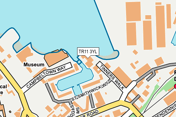TR11 3YL map - OS OpenMap – Local (Ordnance Survey)