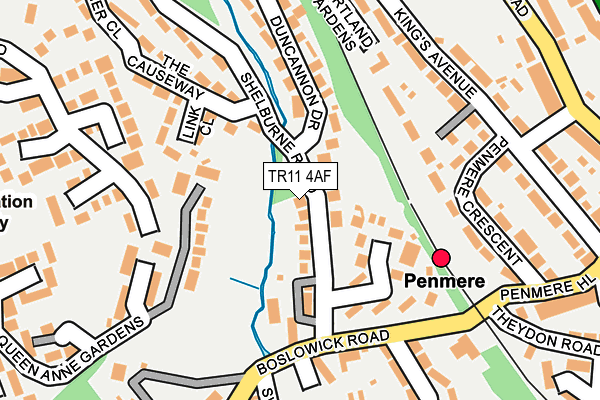 TR11 4AF map - OS OpenMap – Local (Ordnance Survey)