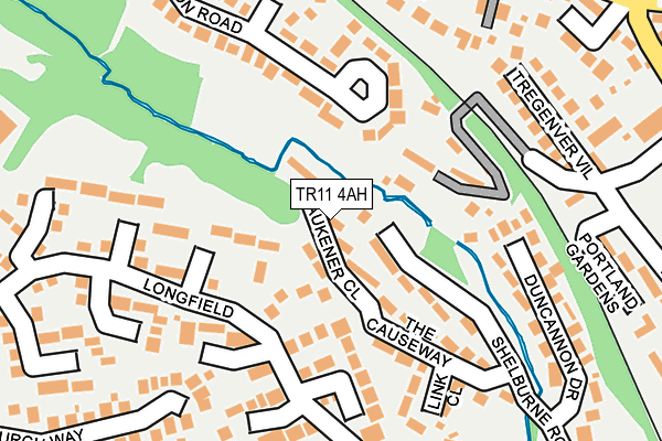 TR11 4AH map - OS OpenMap – Local (Ordnance Survey)