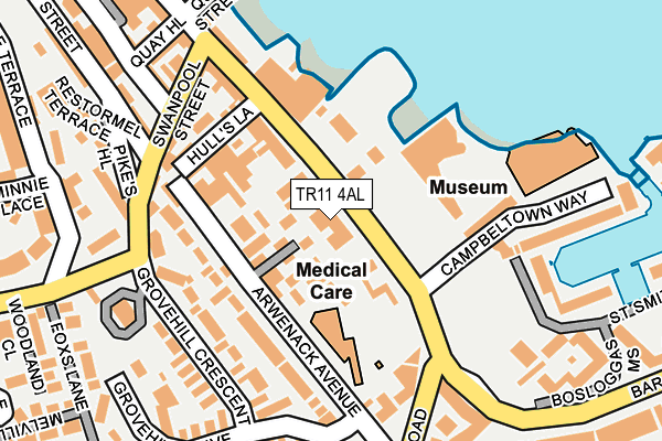 TR11 4AL map - OS OpenMap – Local (Ordnance Survey)