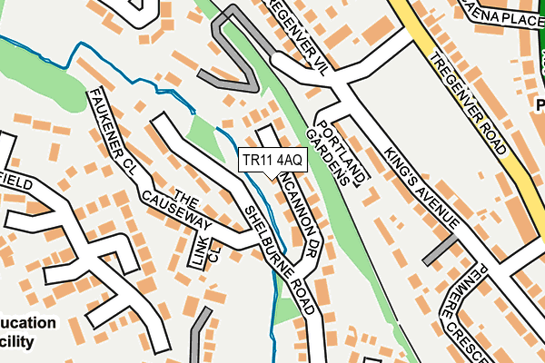 TR11 4AQ map - OS OpenMap – Local (Ordnance Survey)