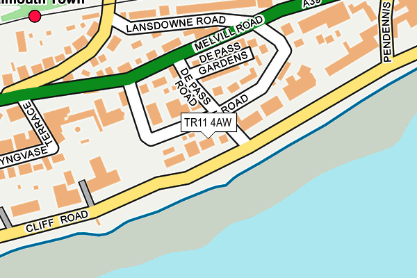 TR11 4AW map - OS OpenMap – Local (Ordnance Survey)