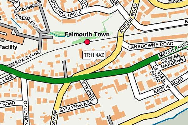 Map of AVENUE ROAD FALMOUTH MANAGEMENT CO LIMITED at local scale