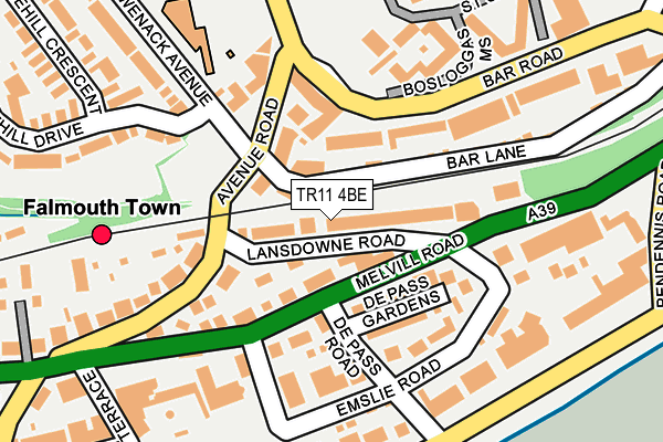 TR11 4BE map - OS OpenMap – Local (Ordnance Survey)