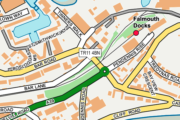TR11 4BN map - OS OpenMap – Local (Ordnance Survey)