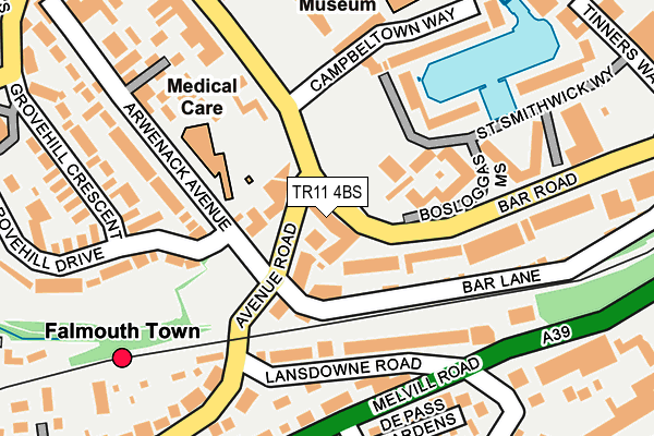 TR11 4BS map - OS OpenMap – Local (Ordnance Survey)