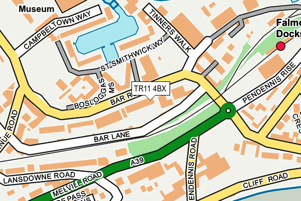 TR11 4BX map - OS OpenMap – Local (Ordnance Survey)