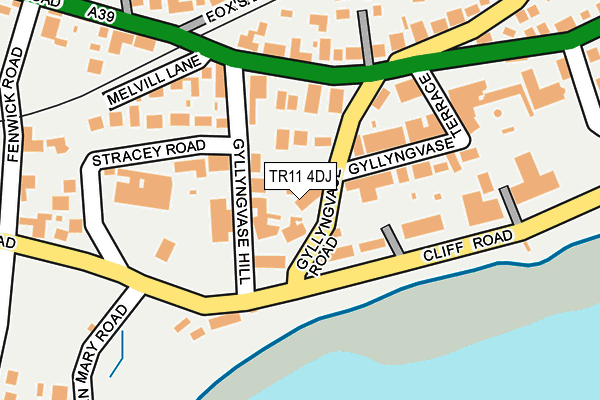 TR11 4DJ map - OS OpenMap – Local (Ordnance Survey)