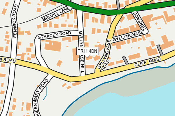 TR11 4DN map - OS OpenMap – Local (Ordnance Survey)