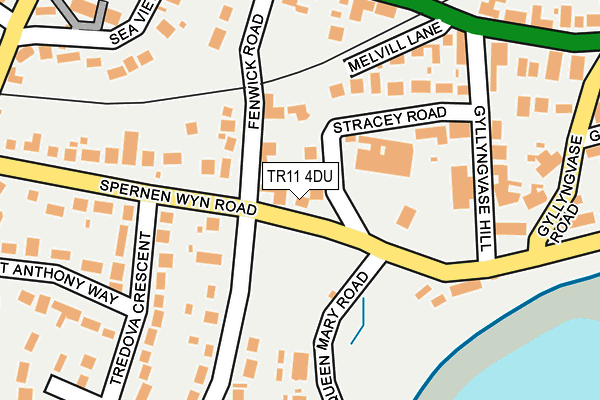 TR11 4DU map - OS OpenMap – Local (Ordnance Survey)