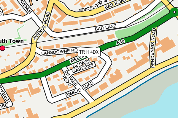 TR11 4DX map - OS OpenMap – Local (Ordnance Survey)