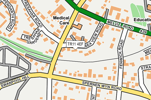 TR11 4EF map - OS OpenMap – Local (Ordnance Survey)