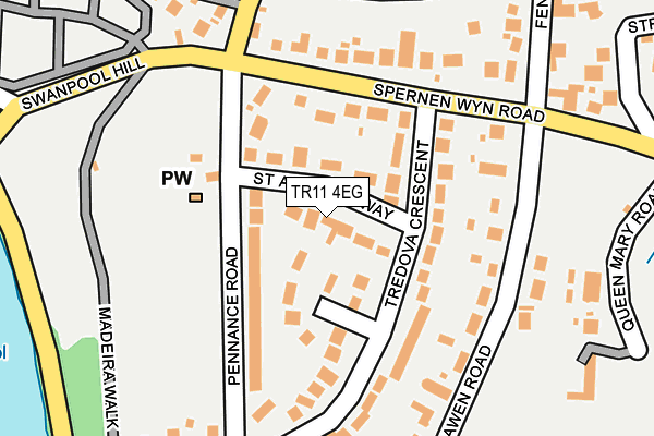 TR11 4EG map - OS OpenMap – Local (Ordnance Survey)