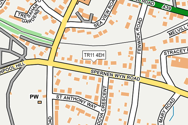 TR11 4EH map - OS OpenMap – Local (Ordnance Survey)