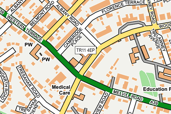 TR11 4EP map - OS OpenMap – Local (Ordnance Survey)