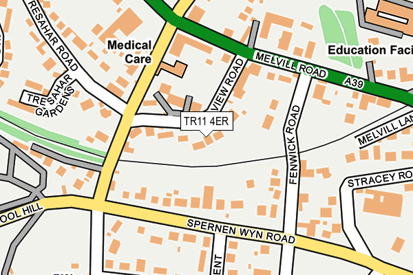 TR11 4ER map - OS OpenMap – Local (Ordnance Survey)