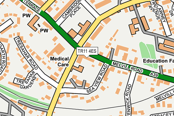 TR11 4ES map - OS OpenMap – Local (Ordnance Survey)