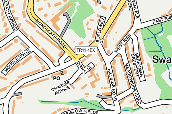 TR11 4EX map - OS OpenMap – Local (Ordnance Survey)