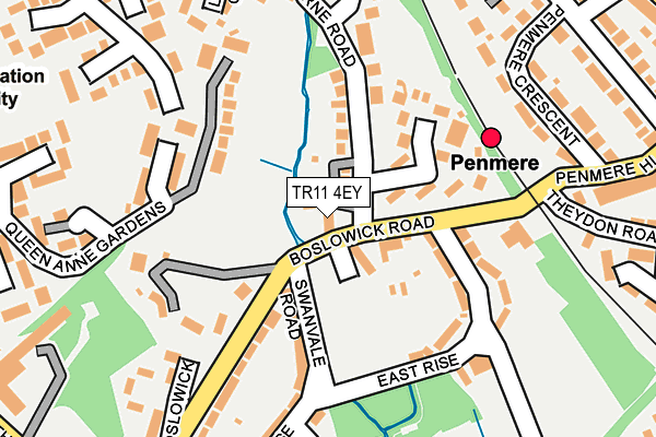 TR11 4EY map - OS OpenMap – Local (Ordnance Survey)